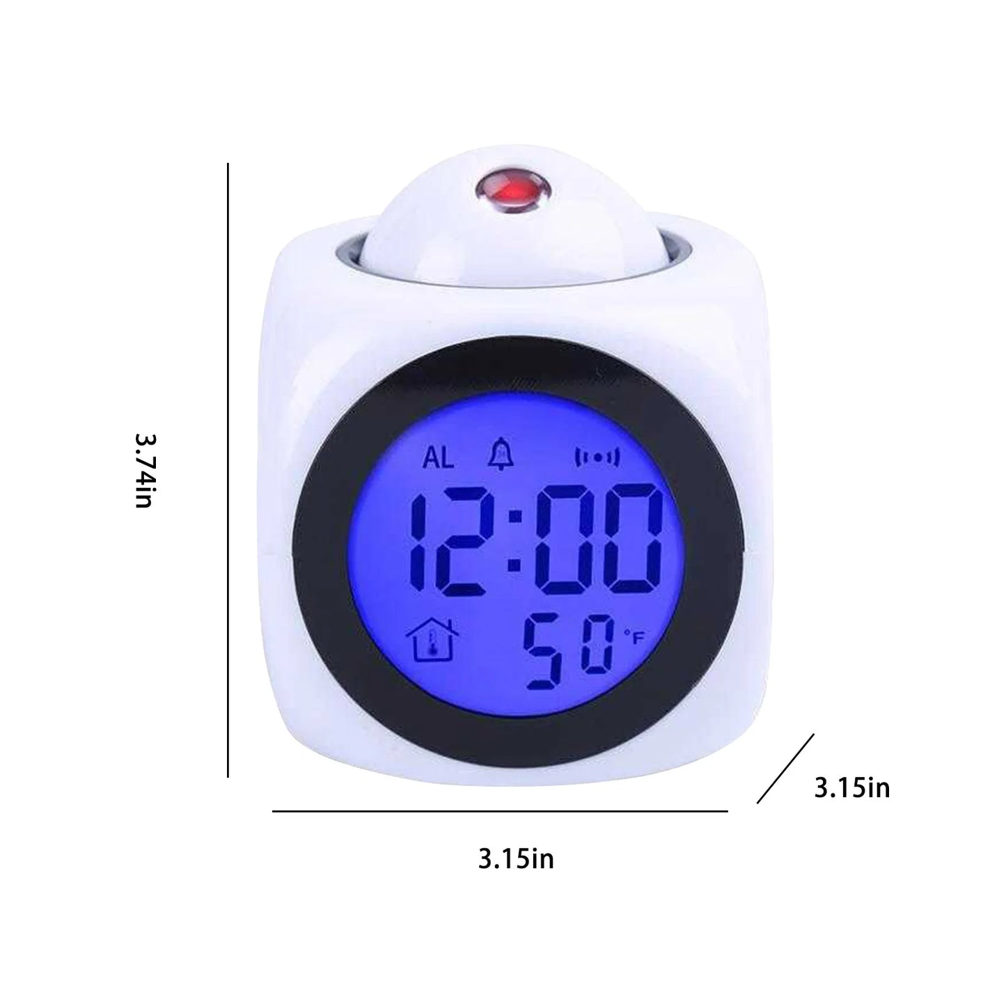 Big Holiday 50% Clear! Projection Digital Alarm Clock with Weather Stations Digital LCD Wall Projection Alarm Clock Temperature Display Colorful LED Time Temperature Display Gifts