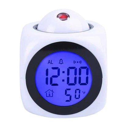 Big Holiday 50% Clear! Projection Digital Alarm Clock with Weather Stations Digital LCD Wall Projection Alarm Clock Temperature Display Colorful LED Time Temperature Display Gifts